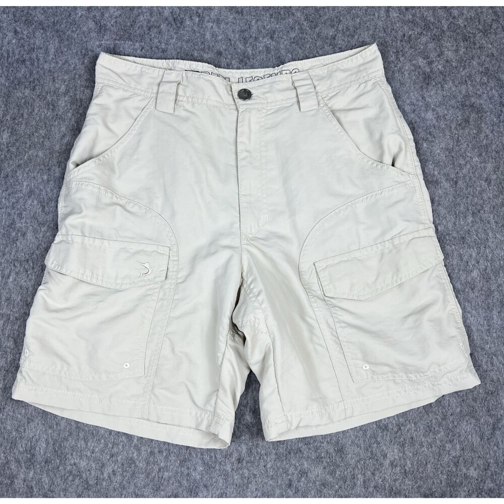 Reel Legends Men's Cargo Shorts Nylon Casual Fishing Hiking Beige Tan Size 32